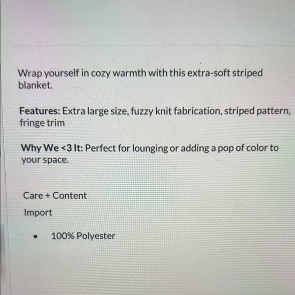 Free People Skye Stripe Fringe Blanket - Picture 6 of 7